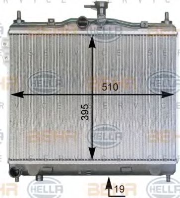 Радиатор охлаждения двигателя BEHR/HELLA 8MK 376 762-001