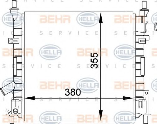 Радиатор охлаждения двигателя BEHR/HELLA 8MK 376 764-241