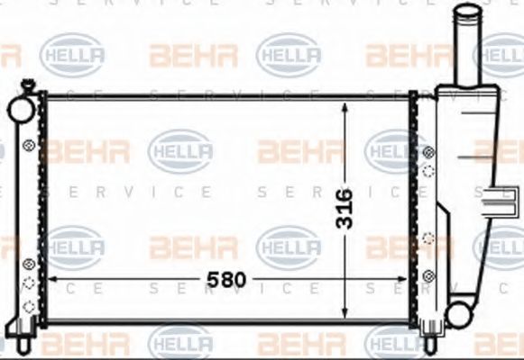 Радиатор охлаждения двигателя BEHR/HELLA 8MK 376 767-611