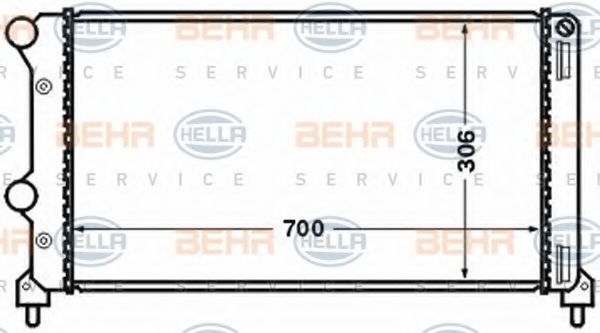 Радиатор охлаждения двигателя BEHR/HELLA 8MK 376 767-701