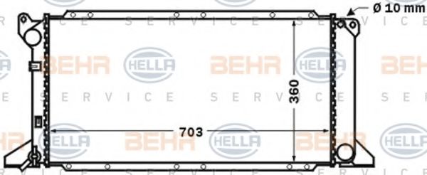Радиатор охлаждения двигателя BEHR/HELLA 8MK 376 768-181