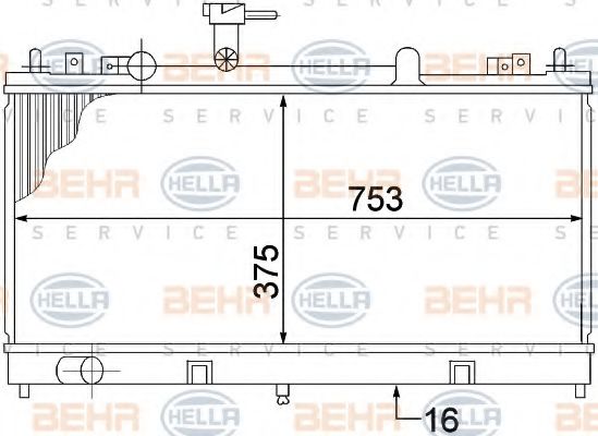 Радиатор охлаждения двигателя BEHR/HELLA 8MK 376 769-671