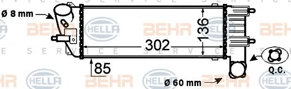 Интеркулер BEHR/HELLA 8ML 376 776-231