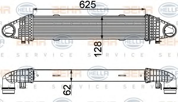 Интеркулер BEHR/HELLA 8ML 376 777-091