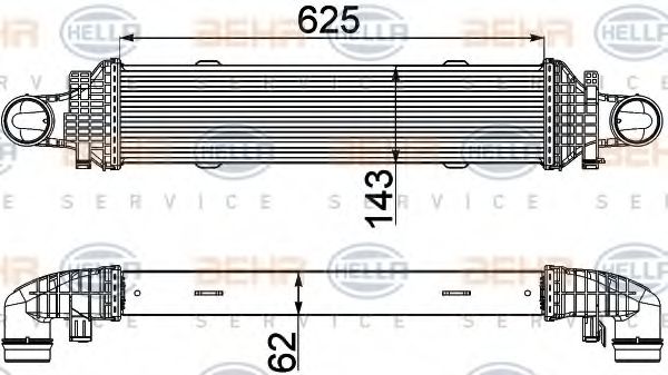 Интеркулер BEHR/HELLA 8ML 376 777-101
