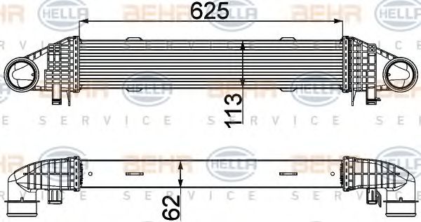 Интеркулер BEHR/HELLA 8ML 376 777-121