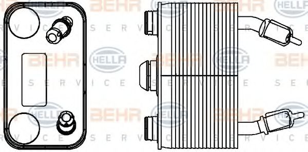 Масляный радиатор коробки передач BEHR/HELLA 8MO 376 778-191