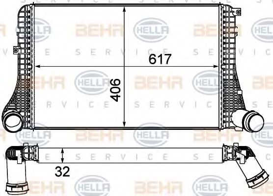 Интеркулер BEHR/HELLA 8ML 376 787-621