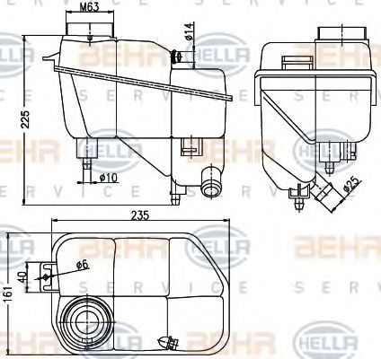 Расширительный бачок BEHR/HELLA 8MA 376 789-701