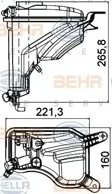 Расширительный бачок BEHR/HELLA 8MA 376 789-751