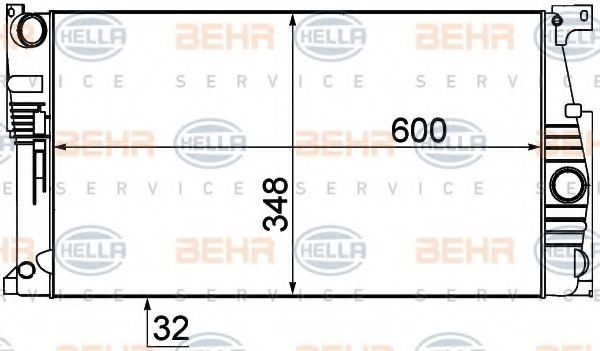 Радиатор охлаждения двигателя BEHR/HELLA 8MK 376 791-771