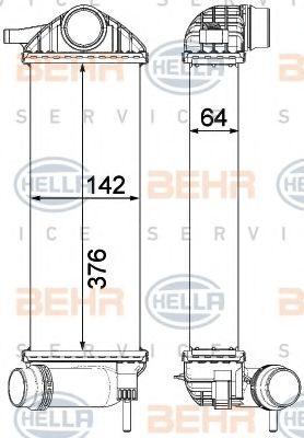 Интеркулер BEHR/HELLA 8ML 376 912-111