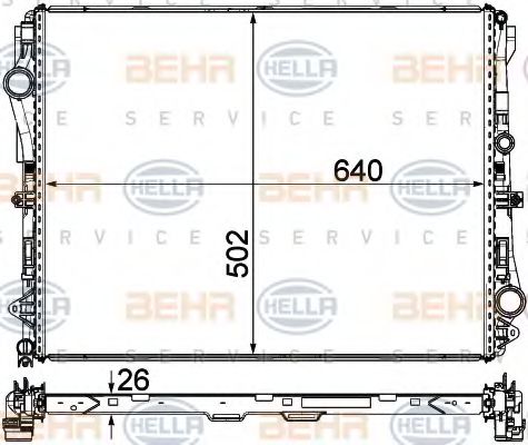 Радиатор охлаждения двигателя BEHR/HELLA 8MK 376 924-071