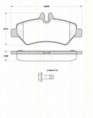 Тормозные колодки TRISCAN 8110 10558