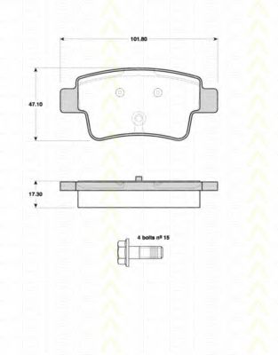 Тормозные колодки TRISCAN 8110 10567