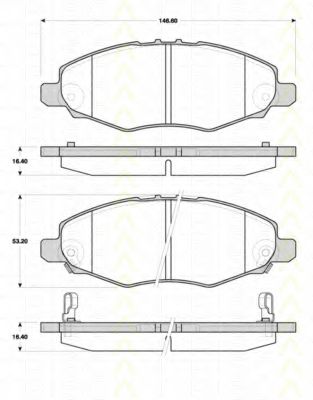 Тормозные колодки TRISCAN 8110 13067