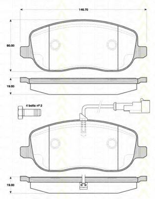Тормозные колодки TRISCAN 8110 15045