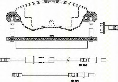 Тормозные колодки TRISCAN 8110 28016
