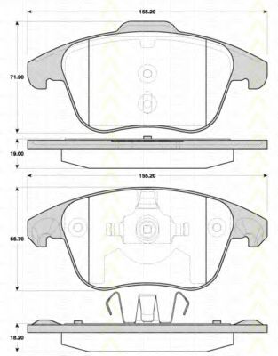 Тормозные колодки TRISCAN 8110 38006
