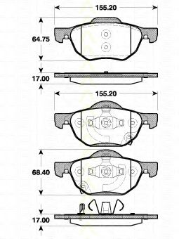 Тормозные колодки TRISCAN 8110 40010