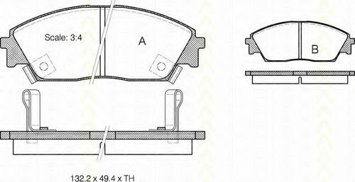 Тормозные колодки TRISCAN 8110 40885