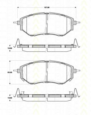 Тормозные колодки TRISCAN 8110 68182