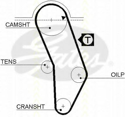Ремень ГРМ TRISCAN 8645 5016