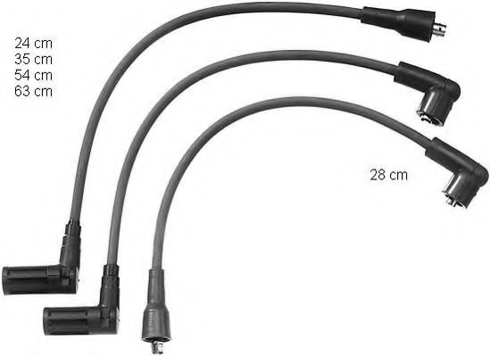 Комплект проводов зажигания BERU ZEF1012
