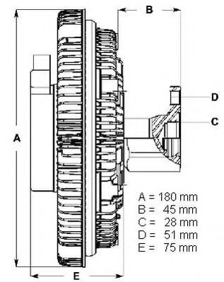 Вискомуфта вентилятора MERCEDES-BENZ A0002003022 Вискомуфта вентилятора MERCEDES-BENZ A0002003022