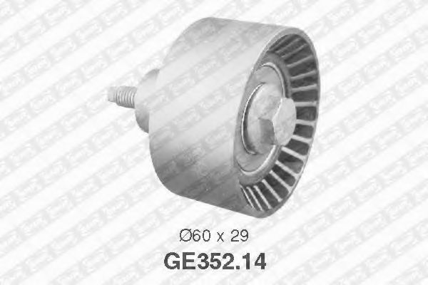 Обводной ролик ремня ГРМ SNR GE352.14