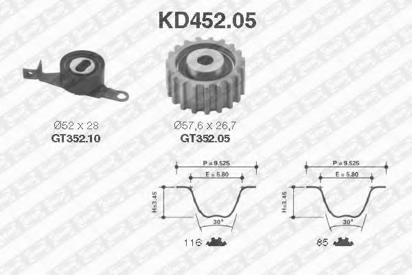 Комплект ГРМ SNR KD452.05
