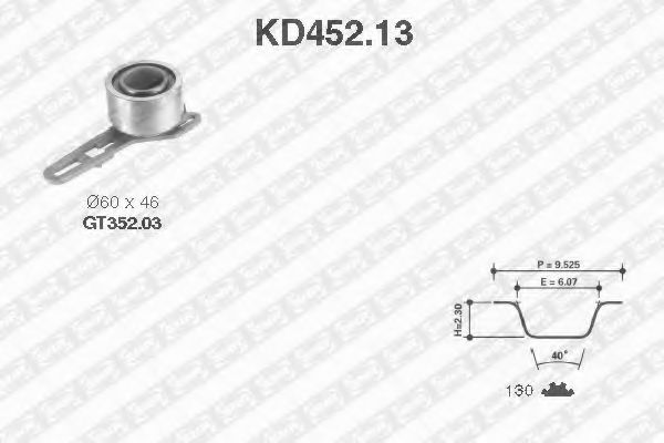 Комплект ГРМ SNR KD452.13