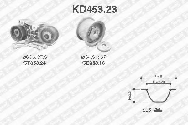 Комплект ГРМ SNR KD453.23