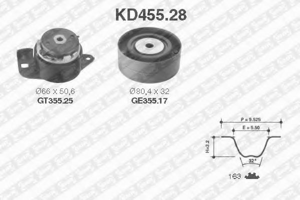 Комплект ГРМ SNR KD455.28