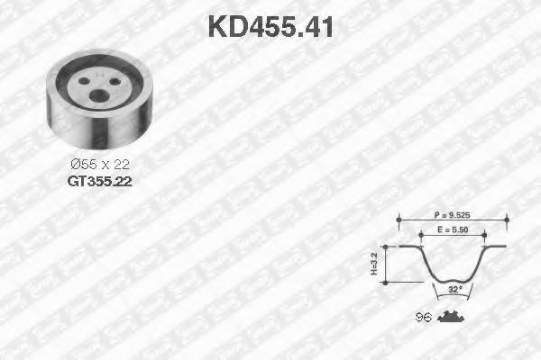 Комплект ГРМ SNR KD455.41