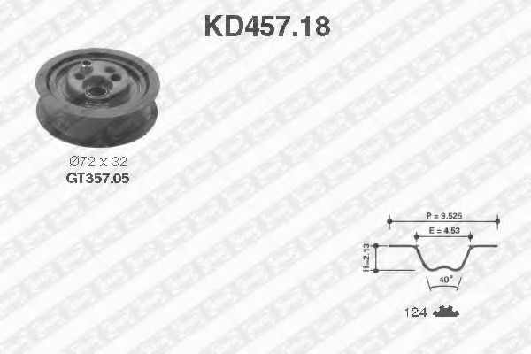 Комплект ГРМ SNR KD457.18