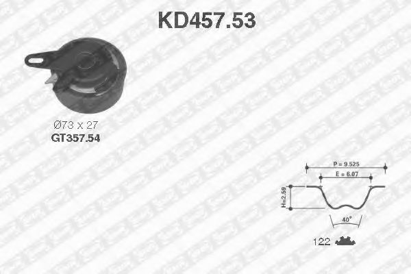 Комплект ГРМ SNR KD457.53