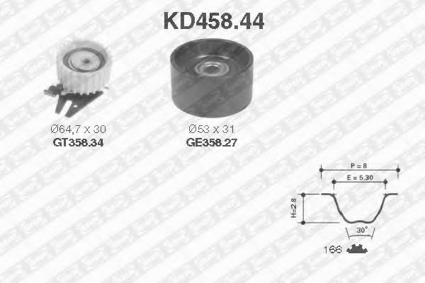 Комплект ГРМ SNR KD458.44