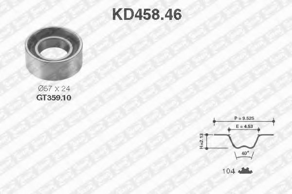 Комплект ГРМ SNR KD458.46