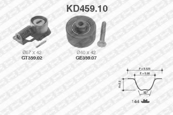 Комплект ГРМ SNR KD459.10