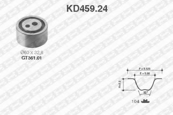 Комплект ГРМ SNR KD459.24