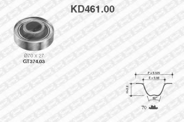 Комплект ГРМ SNR KD461.00