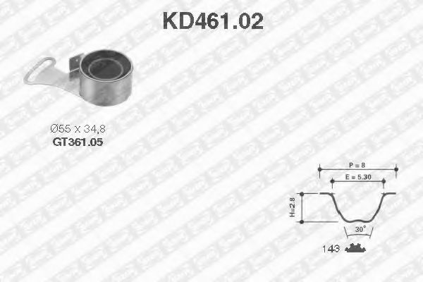 Комплект ГРМ SNR KD461.02