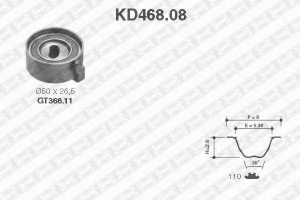 Комплект ГРМ SNR KD468.08
