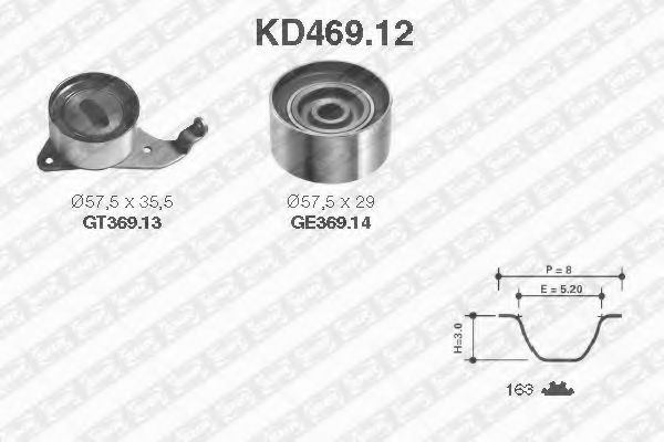 Комплект ГРМ SNR KD469.12