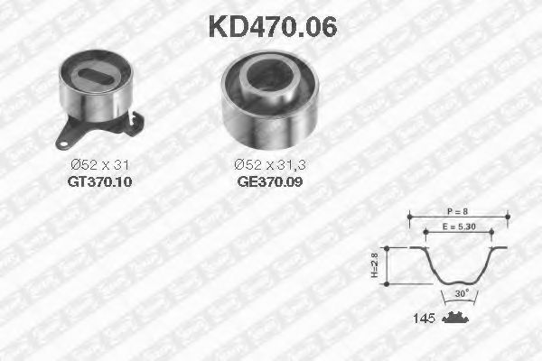 Комплект ГРМ SNR KD470.06