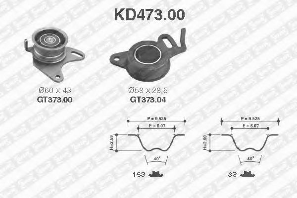 Комплект ГРМ SNR KD473.00