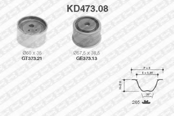 Комплект ГРМ SNR KD473.08