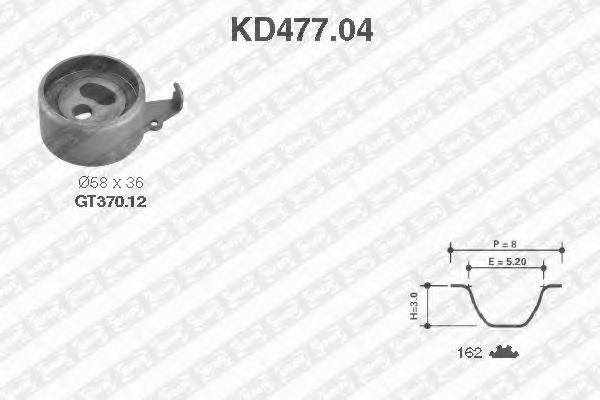 Комплект ГРМ SNR KD477.04