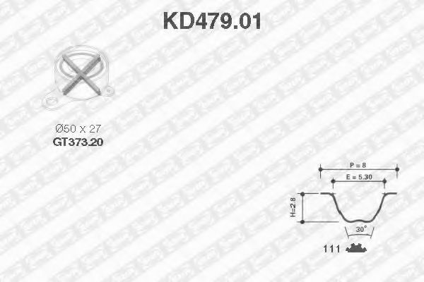 Комплект ГРМ SNR KD479.01